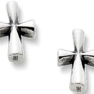 James Avery Sterling Silver St. Teresa Cross Earrings